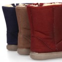 OKAA design Australian style Boot shoes with fake hair lining in fall colors.