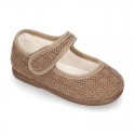 Structured wool knit Home little Mary Jane shoes.