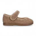 Structured wool knit Home little Mary Jane shoes.