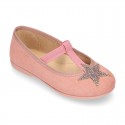 Autumn winter little T-strap Mary Jane shoes with STARS DESIGN.