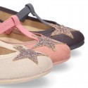 Autumn winter little T-strap Mary Jane shoes with STARS DESIGN.