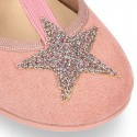 Autumn winter little T-strap Mary Jane shoes with STARS DESIGN.