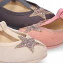 Autumn winter little T-strap Mary Jane shoes with STARS DESIGN.