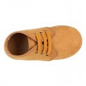 Kids canvas Casual Bootie shoes with laces.