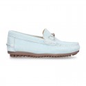 New Moccasin shoes with stirrup in pastel colors.