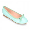 New Extra soft leather ballet flats with ribbon.