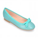 New Extra soft leather ballet flats with ribbon.