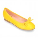 New Extra soft leather ballet flats with ribbon.