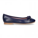 New Extra soft leather ballet flats with ribbon.