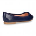 New Extra soft leather ballet flats with ribbon.