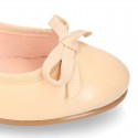 New Extra soft leather ballet flats with ribbon.