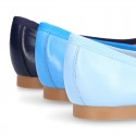 New Extra soft leather ballet flats with ribbon.