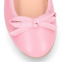 New Extra soft leather ballet flats with ribbon.