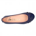 New Extra soft leather ballet flats with ribbon.