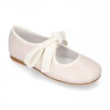 SOFT nappa leather little girl Mary Jane shoes angel style in pastel colors.