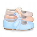 SOFT nappa leather little girl Mary Jane shoes angel style in pastel colors.