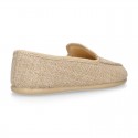 CEREMONY linen canvas Moccasin shoes.