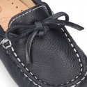 EXTRA SOFT nappa leather Moccasin shoes with bows for little kids.