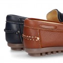 EXTRA SOFT nappa leather moccasin shoes with bows.