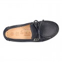 EXTRA SOFT nappa leather moccasin shoes with bows.