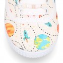 New Cotton canvas sneaker shoes with SPACE type design.