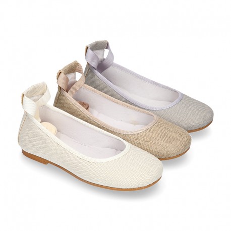 LINEN CEREMONY Girl Ballet flats dancer style.