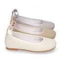 LINEN CEREMONY Girl Ballet flats dancer style.