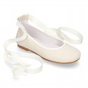 LINEN CEREMONY Girl Ballet flats dancer style.