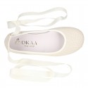 LINEN CEREMONY Girl Ballet flats dancer style.