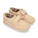 WASHED Cotton Canvas kids Boat shoes espadrille style laceless.