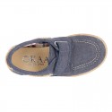 WASHED Cotton Canvas kids Boat shoes espadrille style laceless.