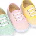 Cotton canvas Kids Bamba shoes with sweet BEARS design.