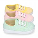 Cotton canvas Kids Bamba shoes with sweet BEARS design.