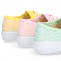Cotton canvas Kids Bamba shoes with sweet BEARS design.