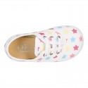 Cotton canvas Kids Bamba shoes with sweet MULTICOLOR STARS design.