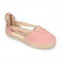 CEREMONY Girl Suede leather espadrilles shoes Valenciana style.