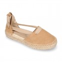 CEREMONY Girl Suede leather espadrilles shoes Valenciana style.