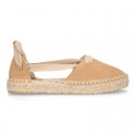 CEREMONY Girl Suede leather espadrilles shoes Valenciana style.