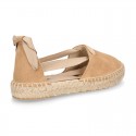 CEREMONY Girl Suede leather espadrilles shoes Valenciana style.