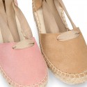 CEREMONY Girl Suede leather espadrilles shoes Valenciana style.