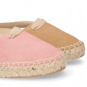 CEREMONY Girl Suede leather espadrilles shoes Valenciana style.