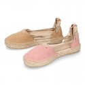 CEREMONY Girl Suede leather espadrilles shoes Valenciana style.