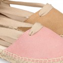 CEREMONY Girl Suede leather espadrilles shoes Valenciana style.