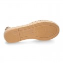 CEREMONY Girl Suede leather espadrilles shoes Valenciana style.