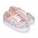 BUTTERFLY cotton canvas design tennis shoes for kids .