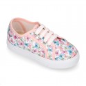 BUTTERFLY cotton canvas design tennis shoes for kids .