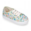 BUTTERFLY cotton canvas design tennis shoes for kids .