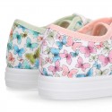 BUTTERFLY cotton canvas design tennis shoes for kids .