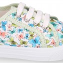 BUTTERFLY cotton canvas design tennis shoes for kids .