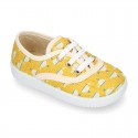 Cotton canvas Kids Bamba shoes with sweet WHALES design.